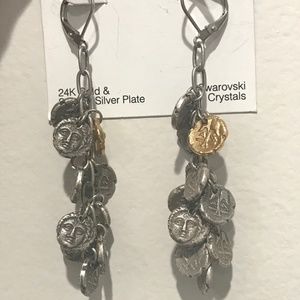 VINTAGE SILVER APOLLONIA PONTIKA MULTI-COIN EARRIN